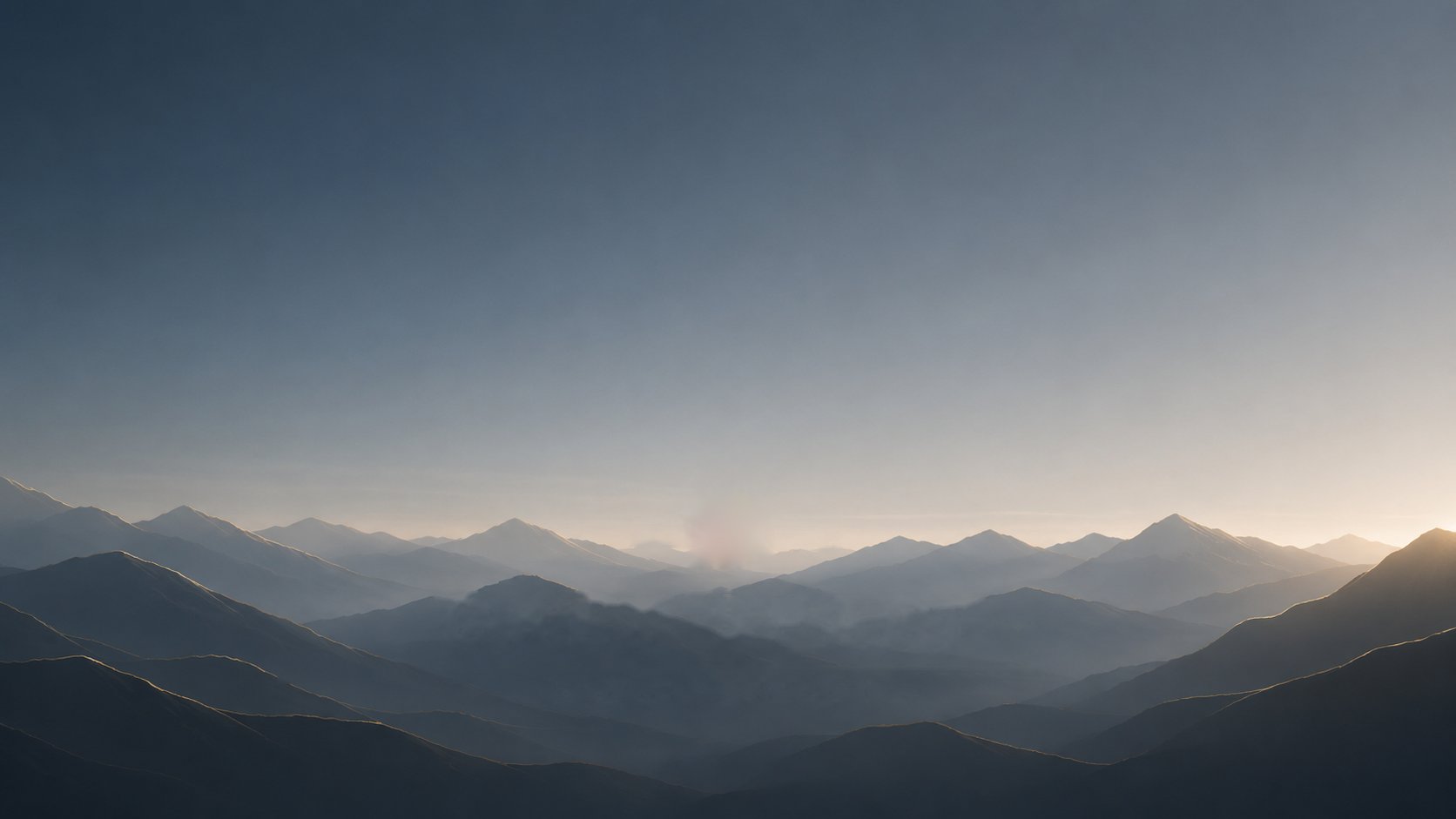 Misty ridgelines at first light